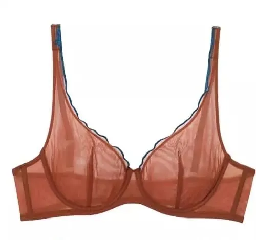 Sophisticated French Minimiser Bra Underwire Support Triangle Cups Non Padded Mesh Lingerie Set For Large Bust MOYISU Panty Set — image 19