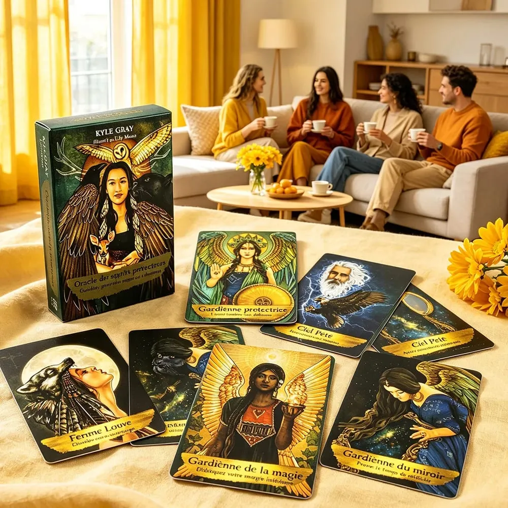 Angels and Ancestors Oracle Cards 55 Card French Version Meditation Divination Board Games for Spiritual Practice & Collection — image 5