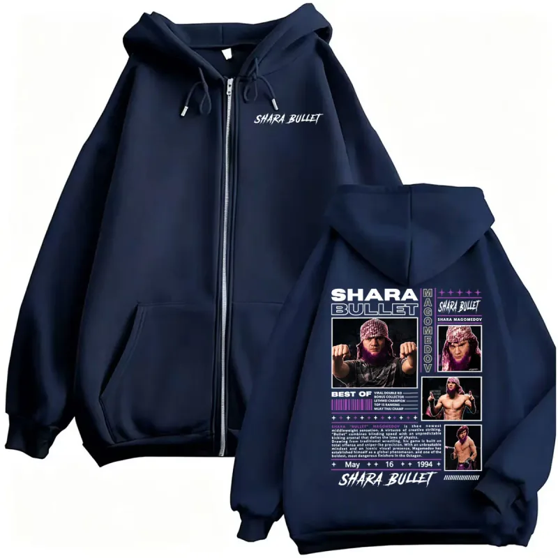 Shara Magomedov Shara Bullet Cover Zipper Hoodies Men Women Harajuku Classic Sweatshirt Jacket Long Sleeve Cardigan Hoodie Coats — image 3