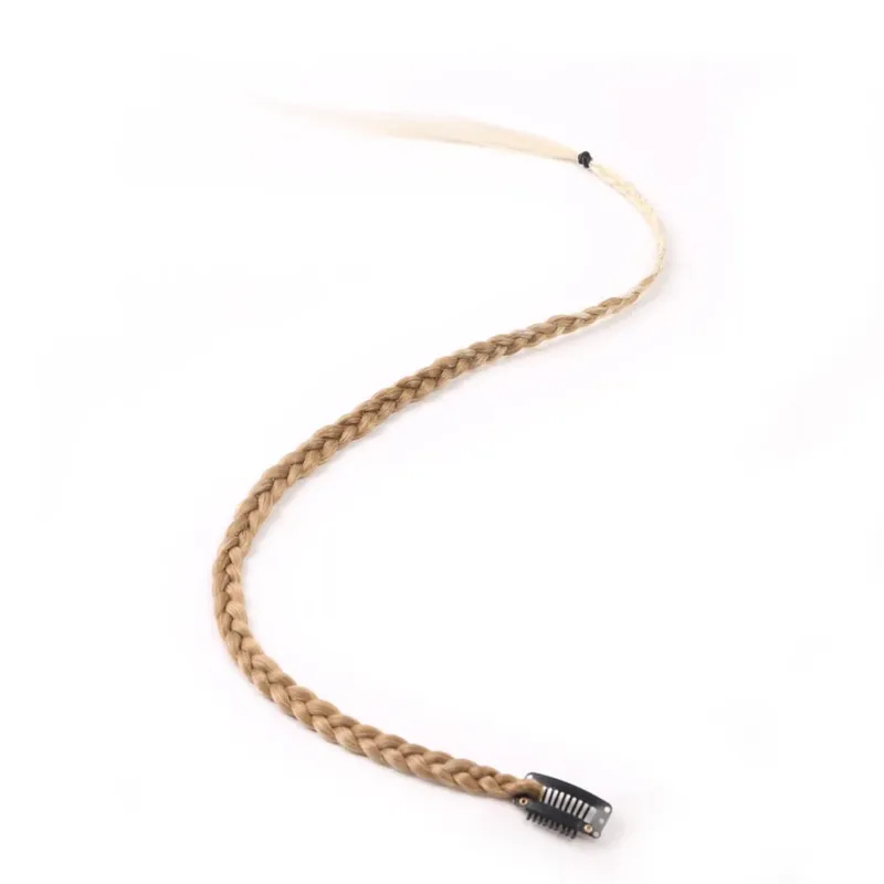 Estensioni clip-in sintetiche da 5 pezzi / lotto per le donne Coda di cavallo Arcobaleno Estensione dei capelli treccia 22 '' Ombre Parrucchino Treccia con clip — image 21