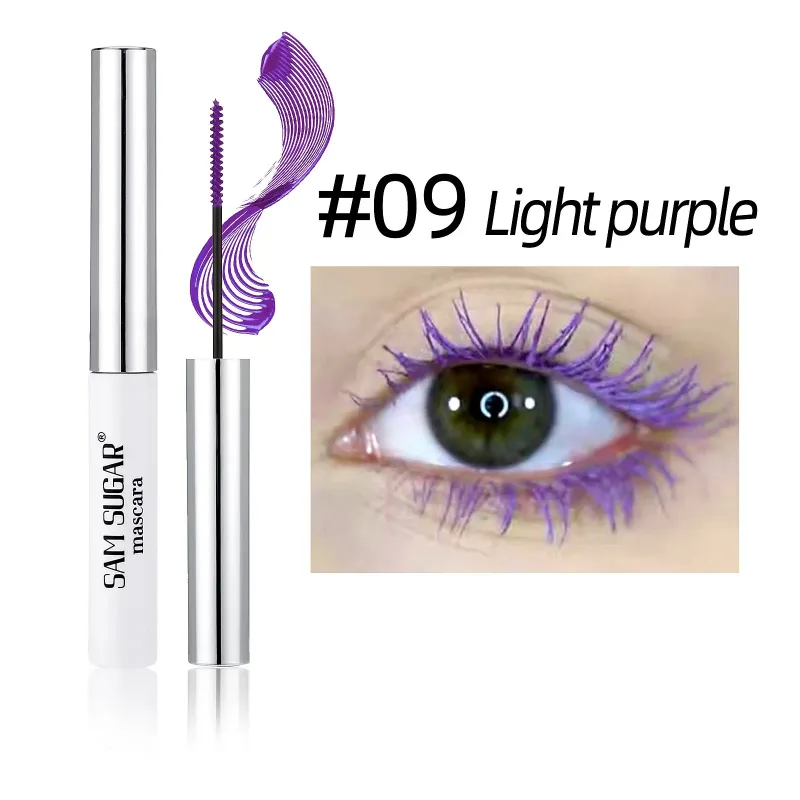 Colorful Slender Mascara Waterproof Fast Drying Curling Eyelashes Multicolor Lashes Makeup Long Lasting Blue Green Cosmetics — image 15