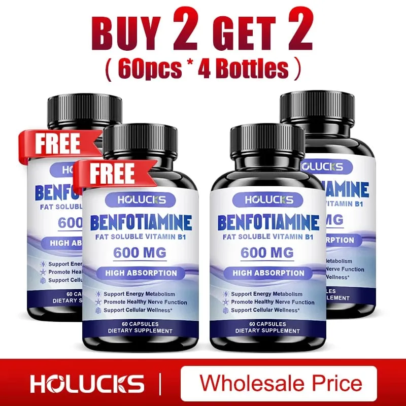 Benfotiamine 600mg | Superior Absorption Vitamin B1 for Energy Metabolism & Nerve Health | 120 Capsules Dietary Supplement — image 12