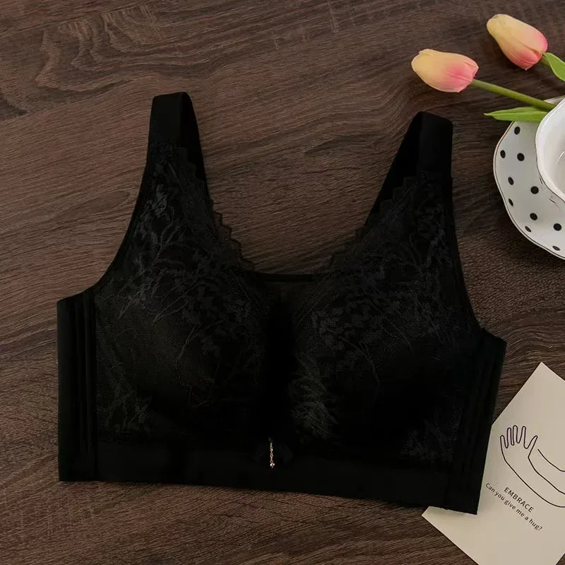 Plus Size Ladies Bra Thin No Steel Ring Comfortable Breathable Bras Adjustable Underwear Push Up Sexy Women Lingerie Bra BCD Cup — image 8