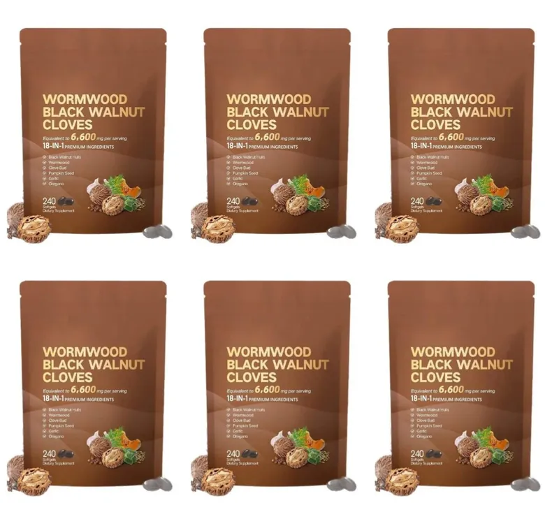 Wormwood Black Walnut Clove Capsules 6600mg Support Cleanse Detox and Intestinal Guard 18 in 1 Herbal Blend Extract 240 Count