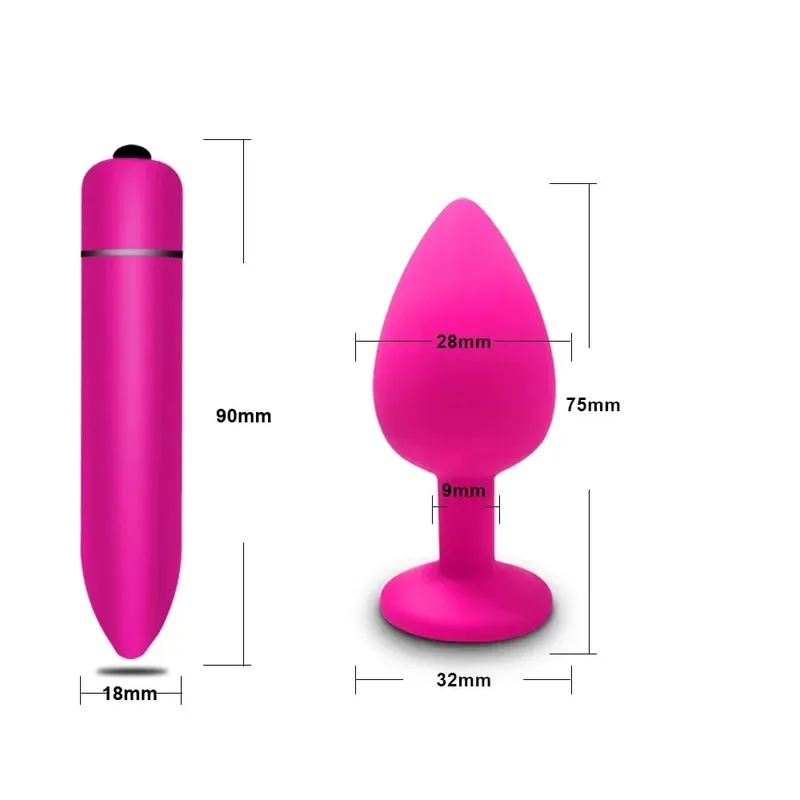 Anal Toy Soft Silicone Anal Plug Mini Bullet Vibrator Butt Plug Men Women Gay Couples Anal Prostate Stimulator Sex Toy for Adult — image 20