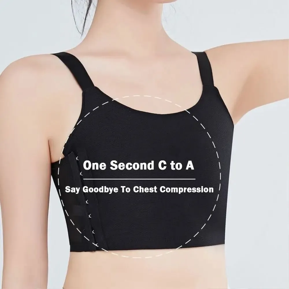 Slimming Style Sports Bralette Breathable Fabric Nylon Fabric Chest Shaping Underwear Seamless Design Thin Style — image 6