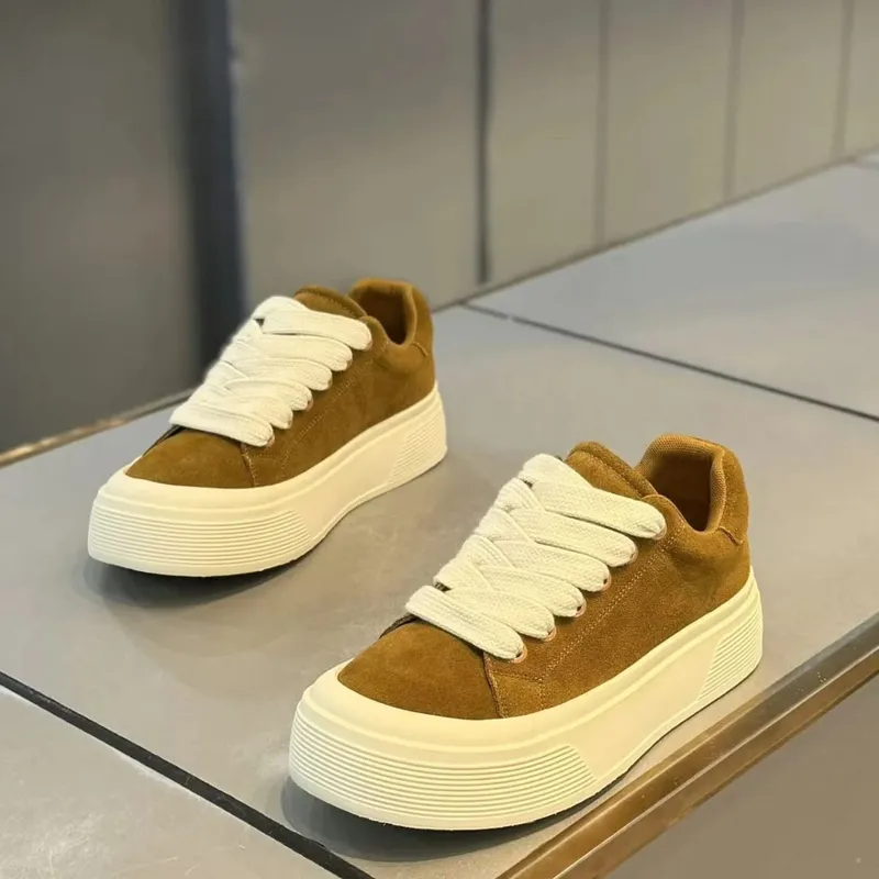 Men Casual Sports Shoes Spring Autumn Comfortable Anti Slip Outdoor Running Shoe Fashion Lace Up Platform Retro Vulcanized Shoes — image 8