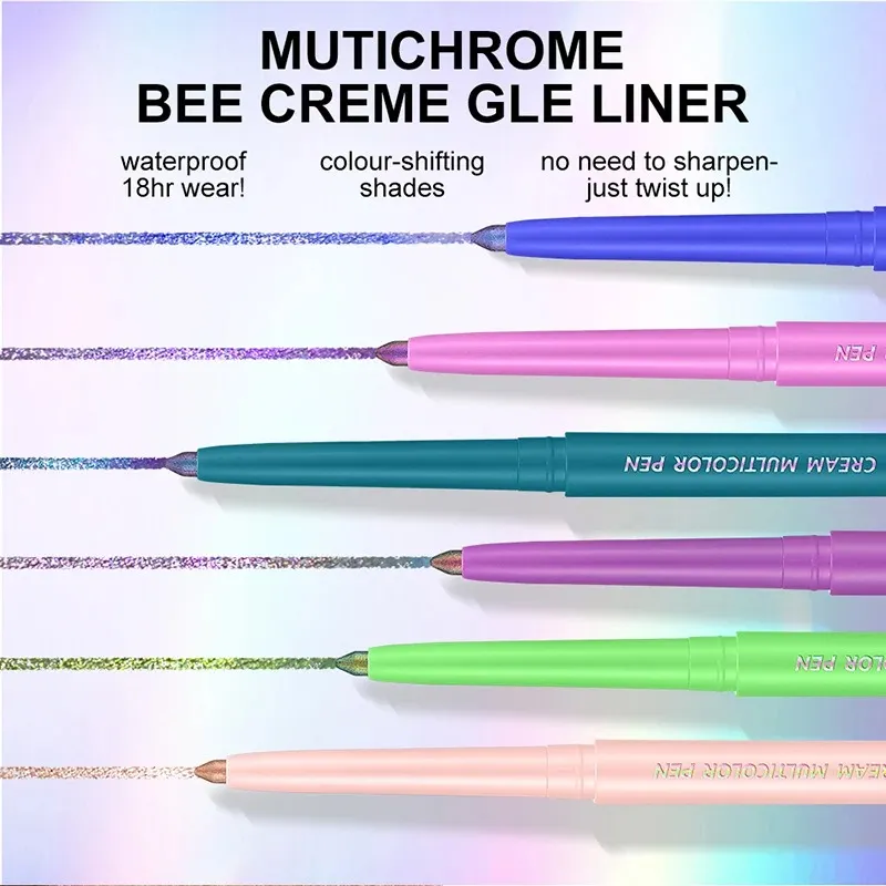 Color-changing Eyeshadow Stick Multi Chrome Eyeliner Waterproof Long Last Smooth Cream Gel Liner Eye Makeup Glitter Eye Shadow — image 4