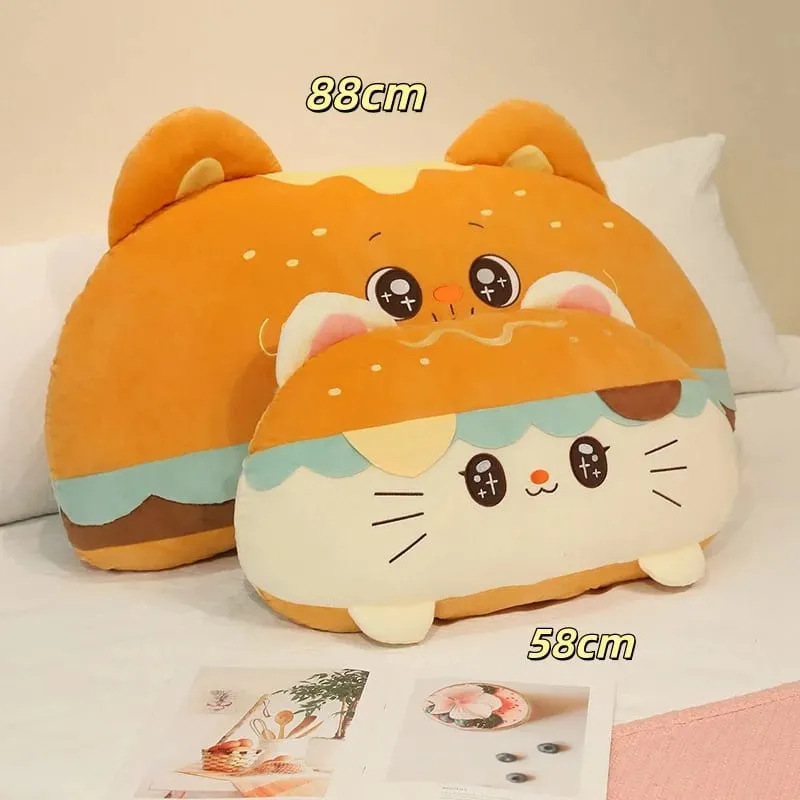 Hamburger Plush Cushion 58/88cm Stuffed Pillow Kawaii Sofa Bed Seat Decor Cushion Adorably Home Decor Toys Birthday Gifts — image 8