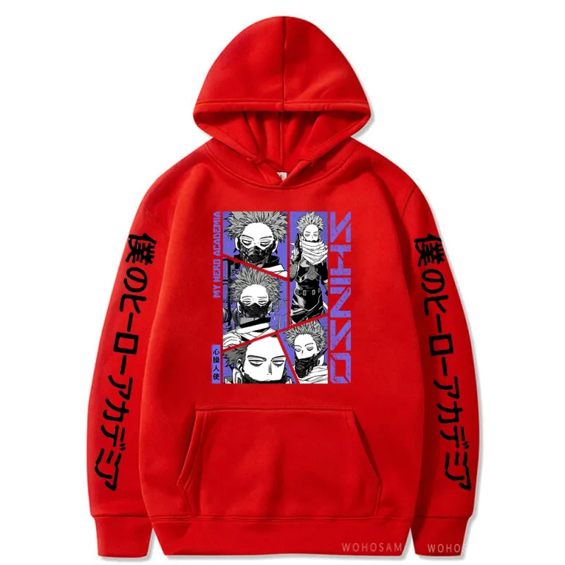 Anime My Hero Academia Hoodies Shinso Hitoshi Print Pullover Sweatshirts Harajuku Cartoon Style Crewneck Women Men Street Hoody — image 25