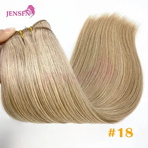 Straight 100% Real Human Hair Weft Bundles Extensions 50g/Pcs 16"-24" Remy Natural Hair Sew In Weaves Brown Blonde Color — image 13