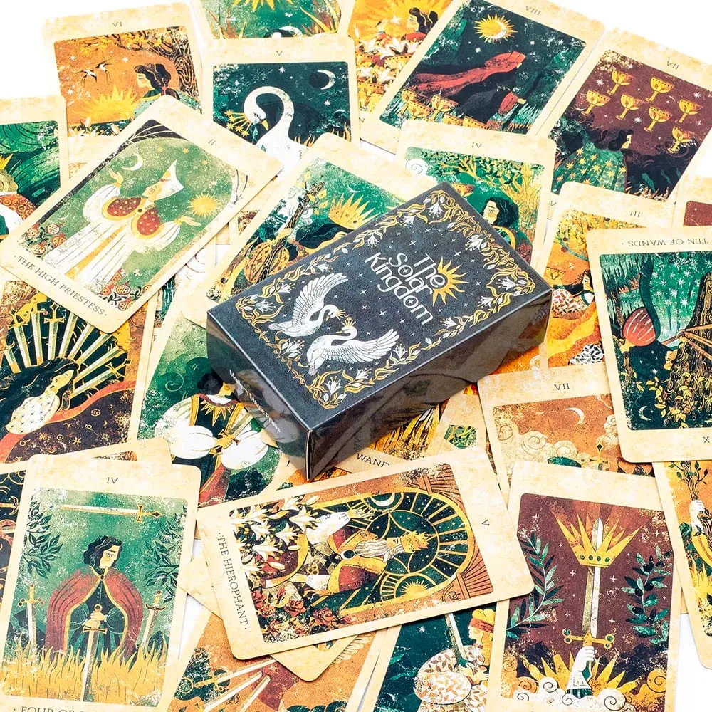 The Solar Kingdom Tarot Deck 78 Card Oracle Set English Visions Divination Edition Deck Board Playing Games 10.4x6.1cm — image 6