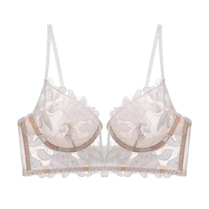 Women Lace Lingerie Set Elegant Sexy Bra Set See Through Underwear Ventilate Ladies Bra and Panty Set — image 8
