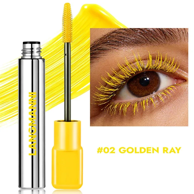 8 Colors Pink Mascara Thick Curling Waterproof Natural Eyelashes Long Lasting Blue White Green Black Eye Makeup Korean Cosmetics — image 11