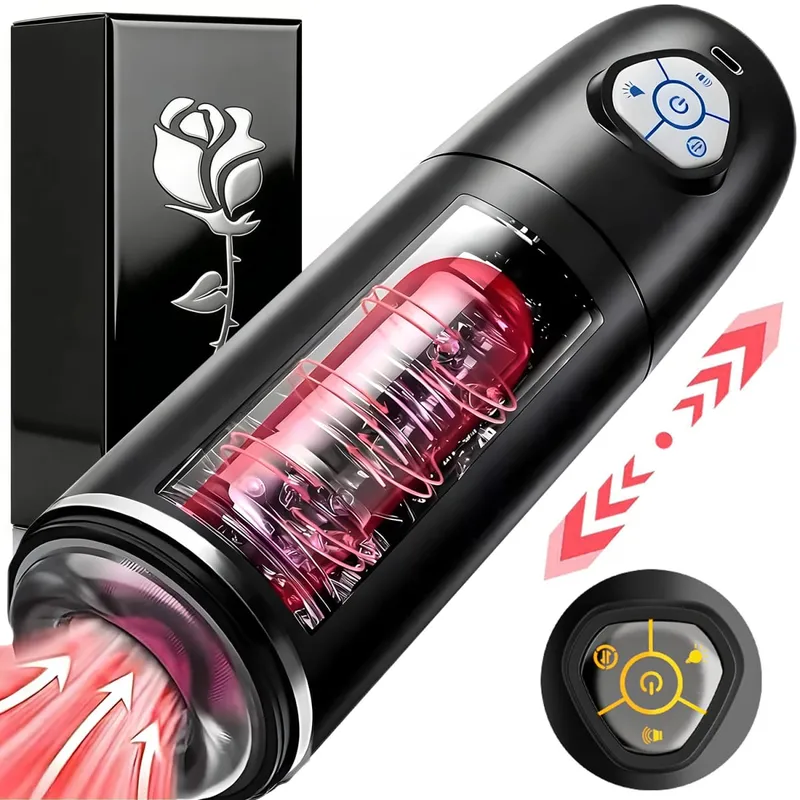 Automatic Male Masturbator Telescopic Rotating Adult Masturbator Cup Penis Pump Vibrator Thrusting Blowjob Sex Toys for Man — image 7