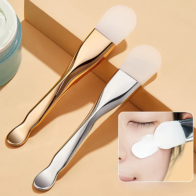 Double Head Silicone Facial Mask Brush Face Cleaning Scraper Daub Type Mud Film Special Brush Beauty Tool Brush Make up Brushes — image 2