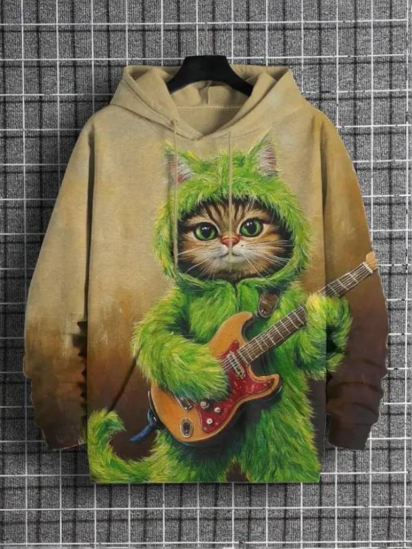 2026 Men's Hoodies Funny Cat Dinosaur UFO Art 3D Printed Cartoon Sweatshirt Men Women Tracksuit Oversized Casual Street Y2k Coat — image 18