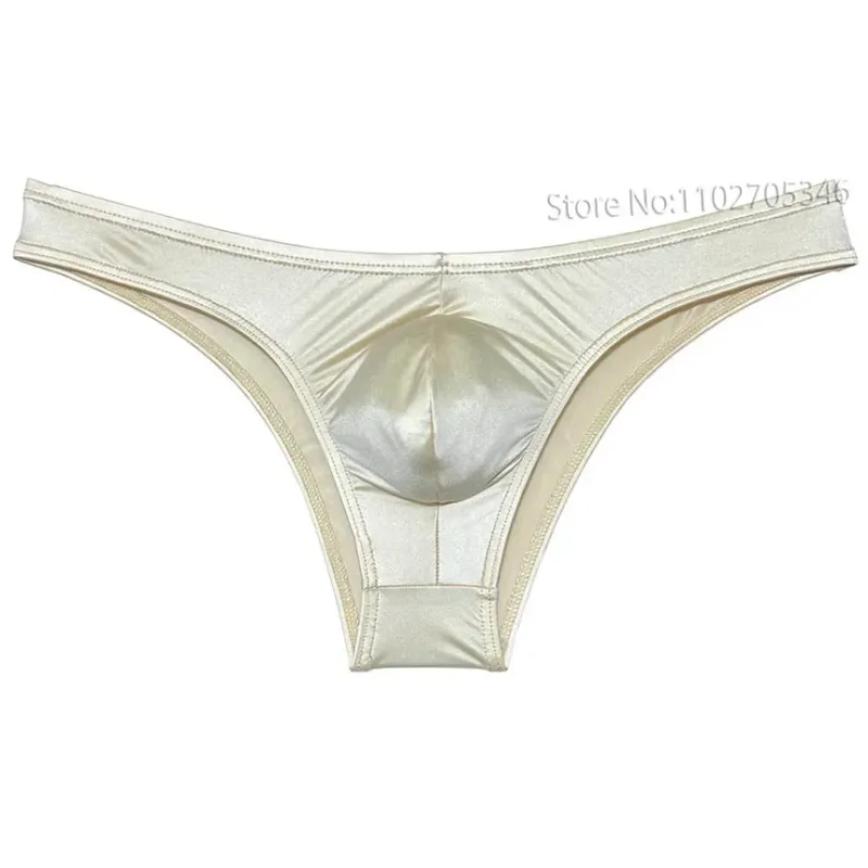 Silky Smooth Bikini Briefs Men's Enhance Pouch Micro Underwear Slip Sexy Beach Briefs Breathable Sissy Panties Pool — image 29