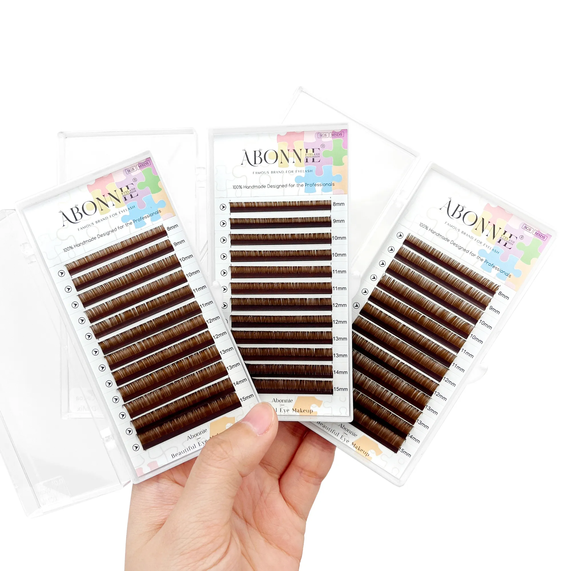 Abonnie LC LB Brown Lashes Dark Brown Classic Eyelash Extensions Foxy Eye Lashes — image 7