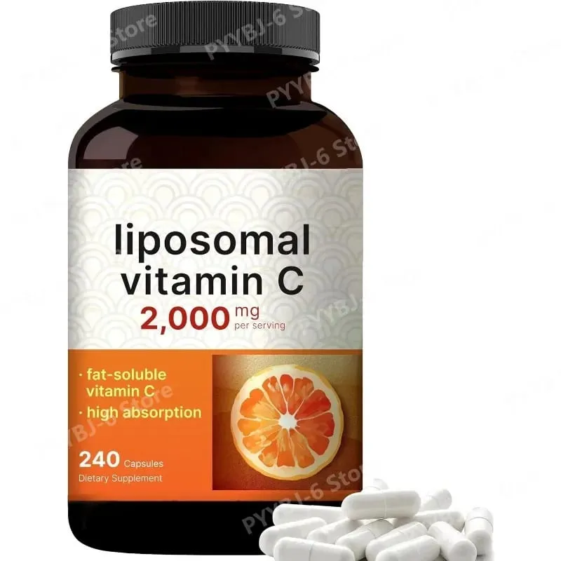 Liposomal Vitamin C 2 000mg Supports Antioxidant Health & Immune Function High Absorption Non-GMO Gluten Free– 240 Capsules