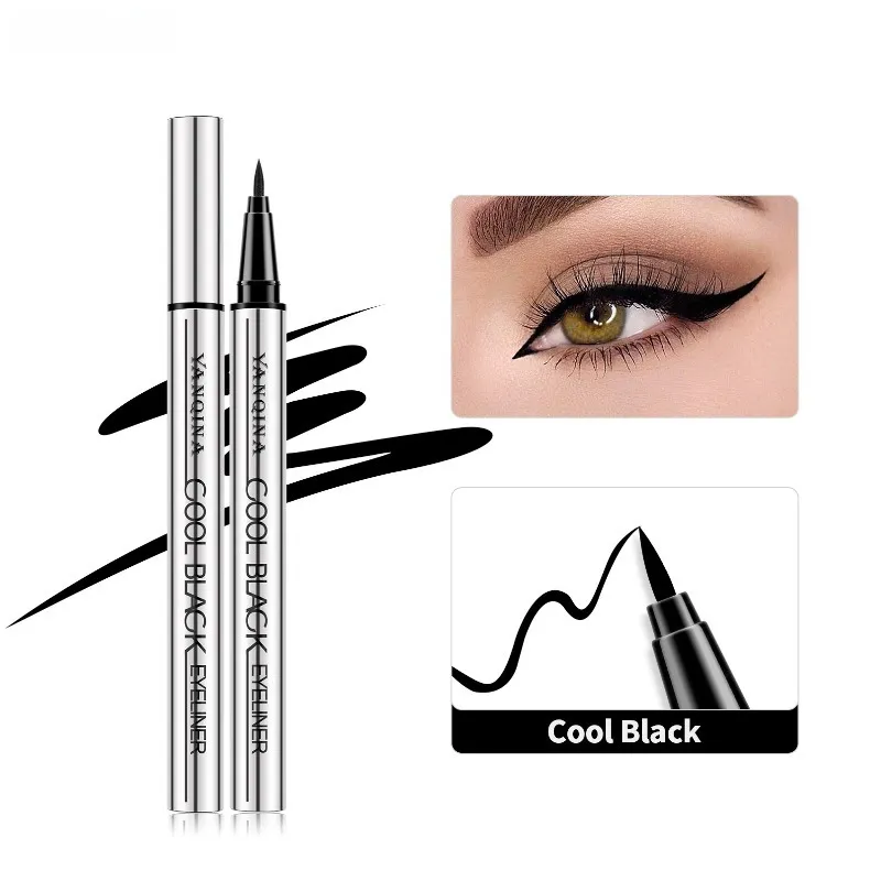 Quick-Drying Liquid Eyeliner Waterproof Smudge-Proof Long-Lasting Black Brown Ideal for Beginners Liquid Eye Liner Pen — image 2
