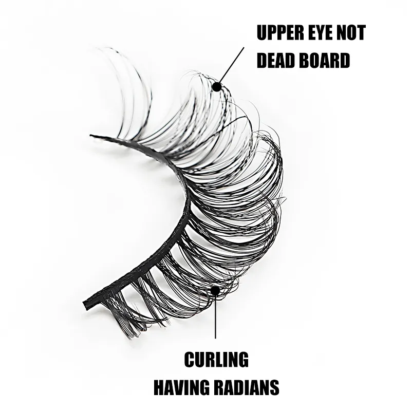 10 párů Russian DD Curl Bulk Fluffy Strip Lashes Přírodní měkké umělé řasy Opakovaně použitelné ručně vyrobené řasy pro každodenní a párty — image 7