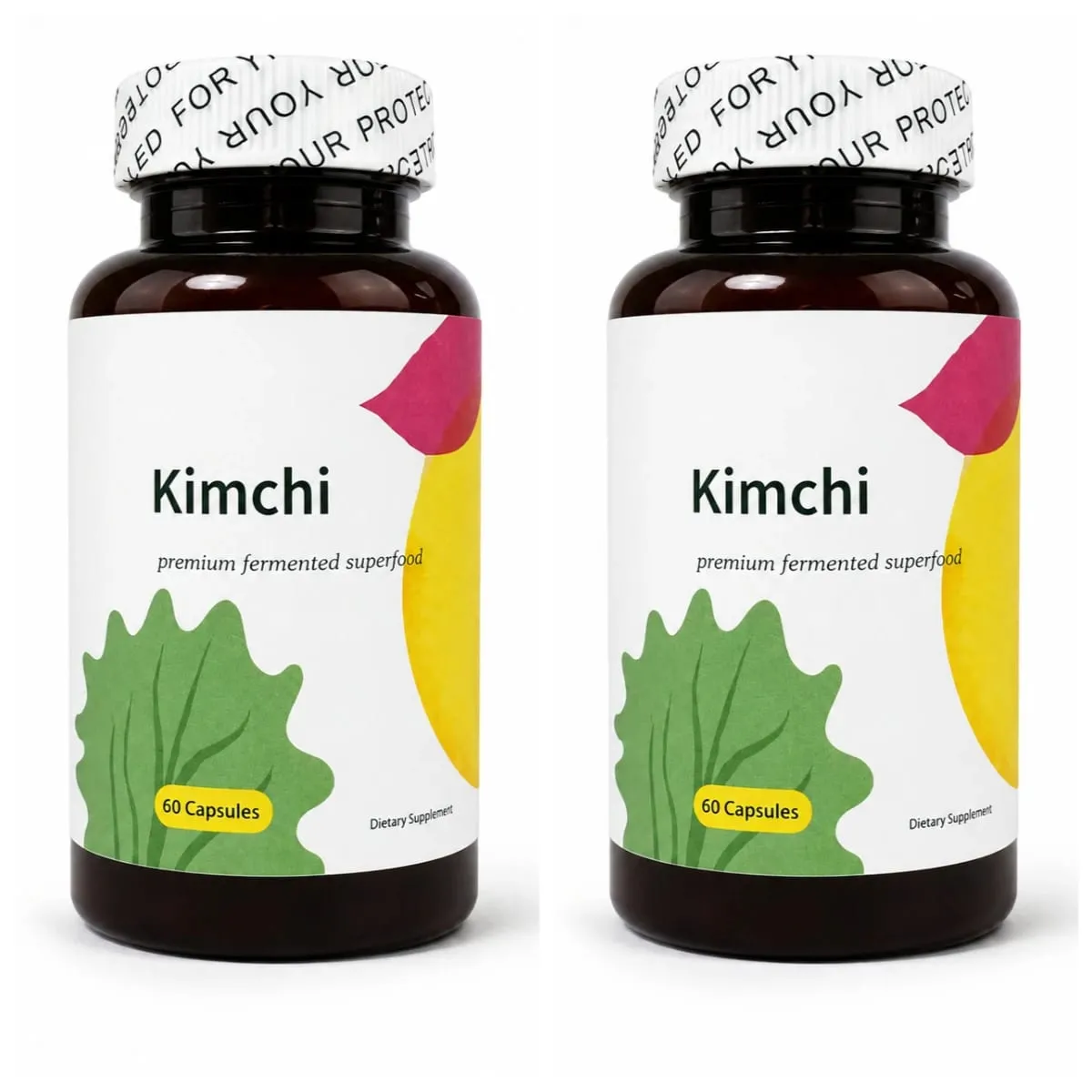 Kimchi Capsules 1500mg Fermented Superfood 60 Caps Gut Health Digestive Support Vegan Non-GMO Cabbage Ginger Dietary Supplement — image 9