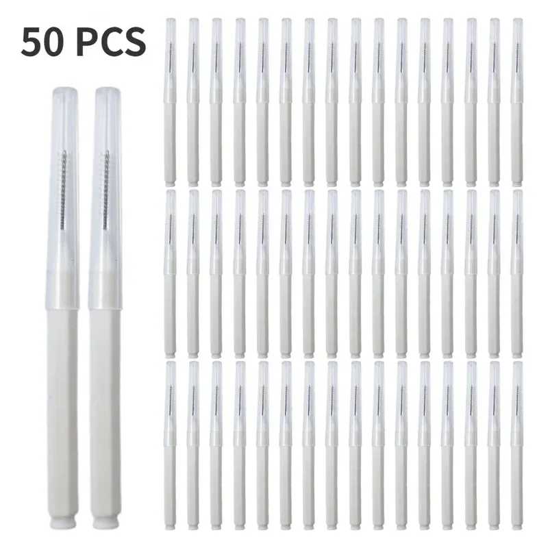 20/50PS Portable Mini Eyebrow Brushes Disposable Eyelash Brow Lifting Brush Applicators Lash Extension Comb Beauty Makeup Tools — image 13