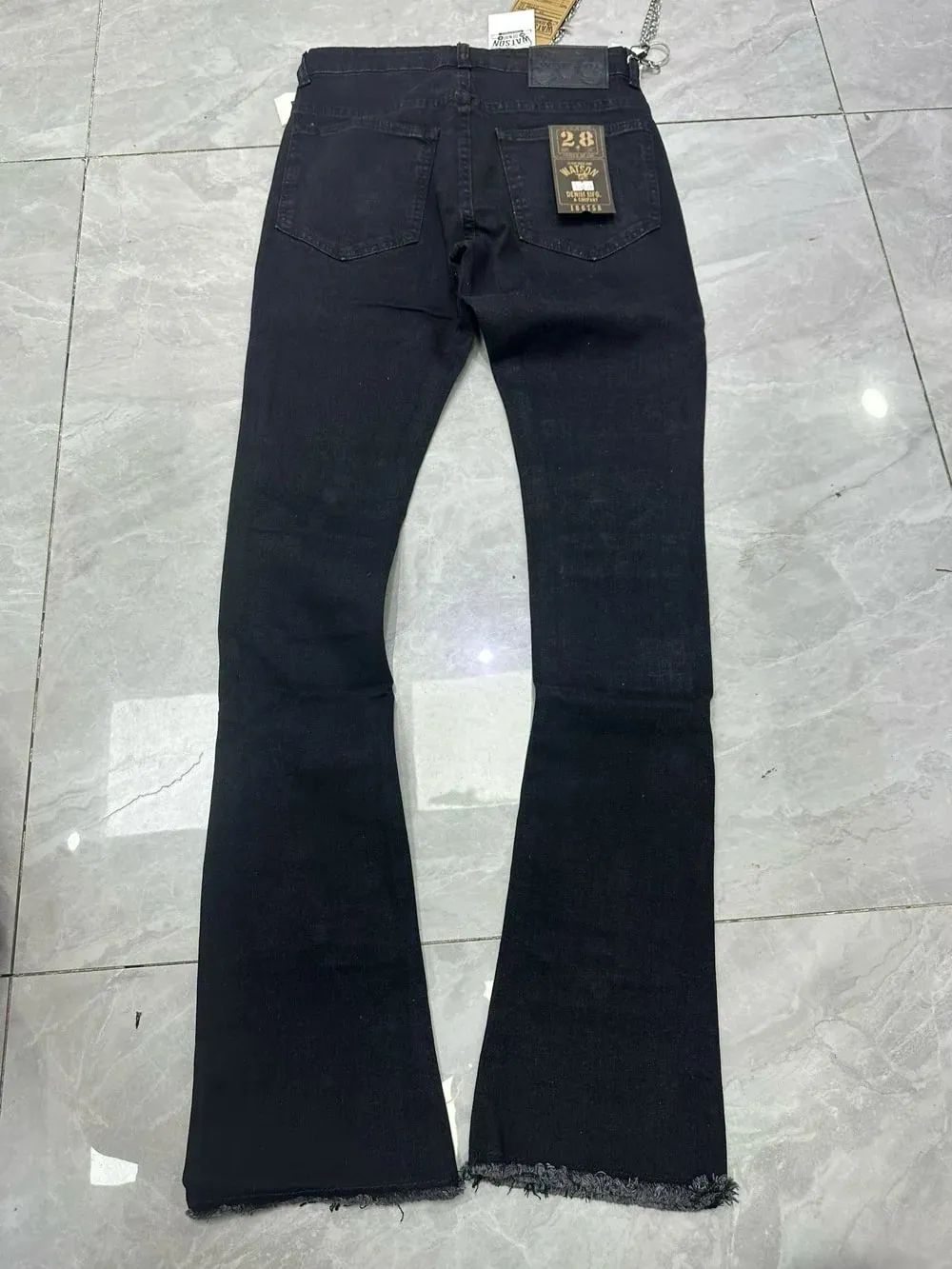 2026 Men's Multi-Pocket High Street Quality Slim Fit Skinny Long Denim Flared Men Yellow Red Pink Jeans Pants — image 9