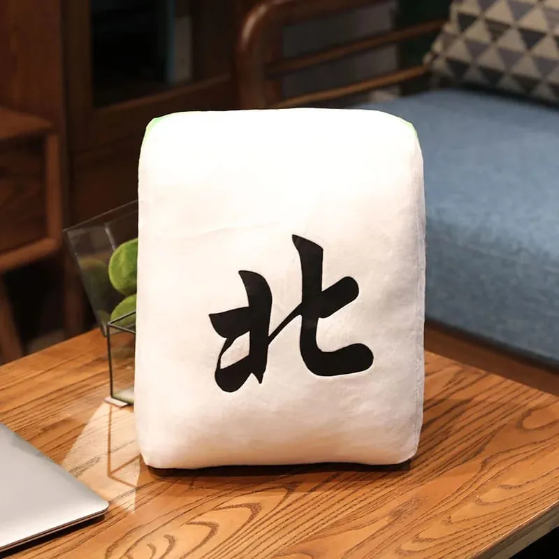 Creative Mahjong Pillow Cushion Chinese Plush Toy Car Chair Backrest Dice Funny Nap Sofa Home Decor Gift Accompanying Decoration — image 23