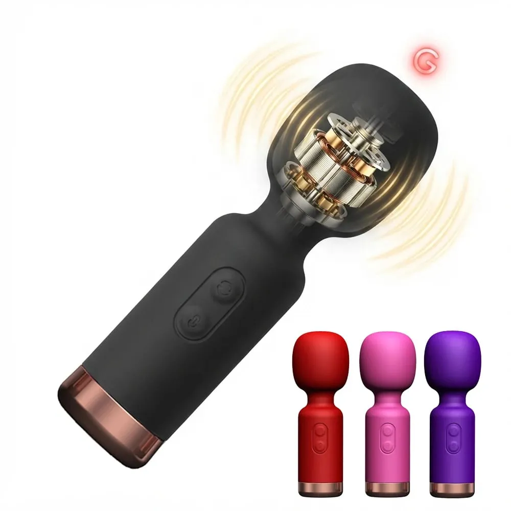 Mini Clitoral Stimulator AV Vibrator Wand with 10 Vibration Modes Portable Vibrating for G Spot Nipple Adult Sex Toy Massager — image 1