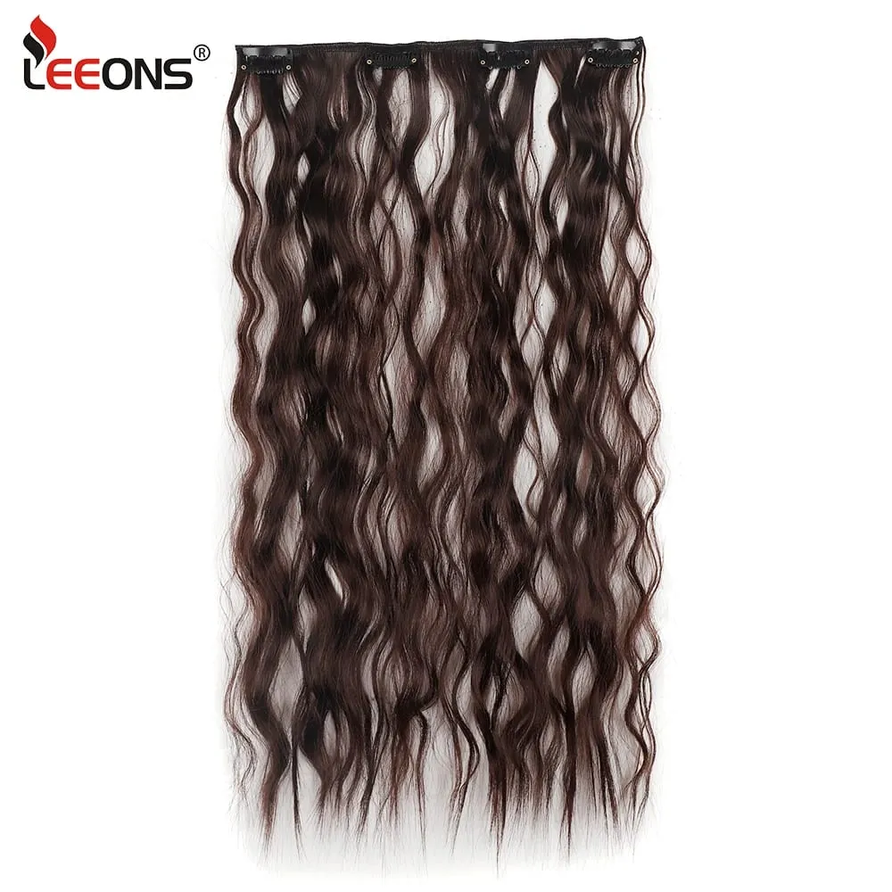 Corn Hair Extensions 6Pcs 20 Inch Clip In Hair Extensions Curly Clip Ins Hair Extension Invisible Natural Hairpieces For Women — image 4