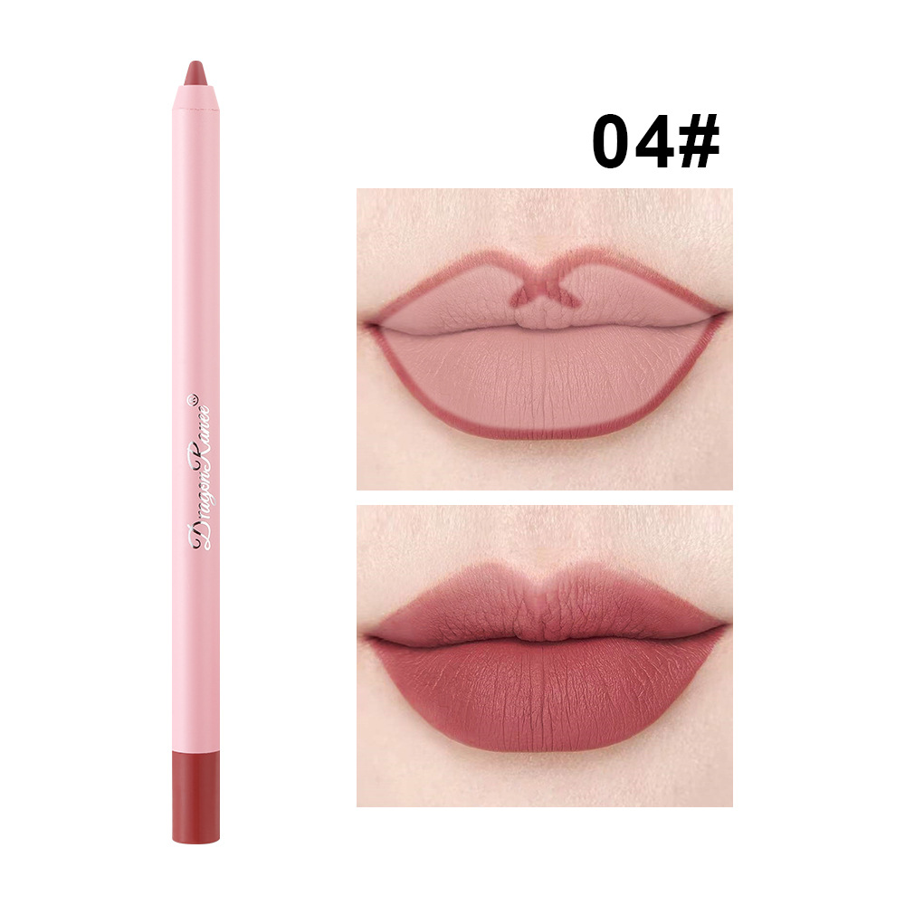 Waterproof Matte Lip Liner in Bean Paste Color Lip Plumping Lipstick Pen Non-Fading Lip Liner Waterproof and Sweat-Proof Long-Lasting Matte Lip Liner One-Second Plump Lip Lipstick Pen