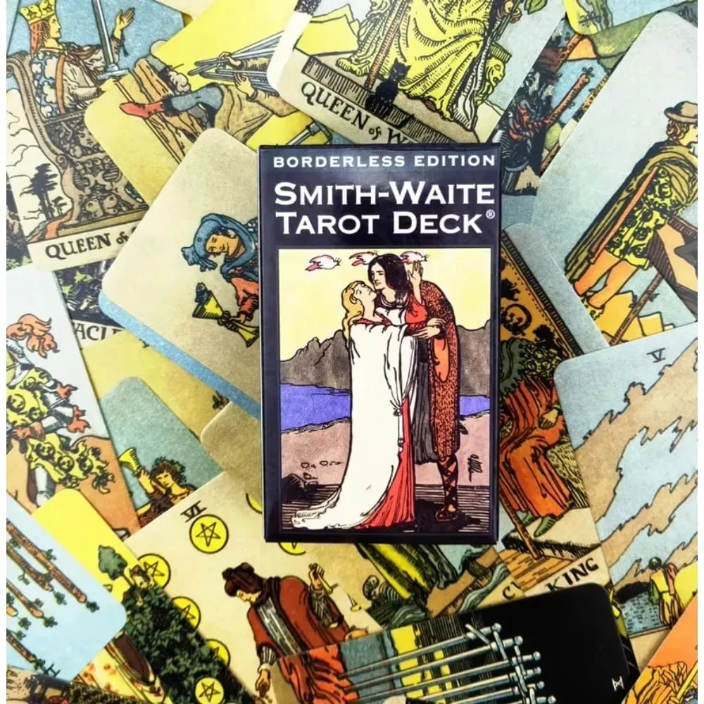 Classic Smith Waite Borderless Tarot Card Retro Original Art Style Board Game Mind Exploration Divination Card
