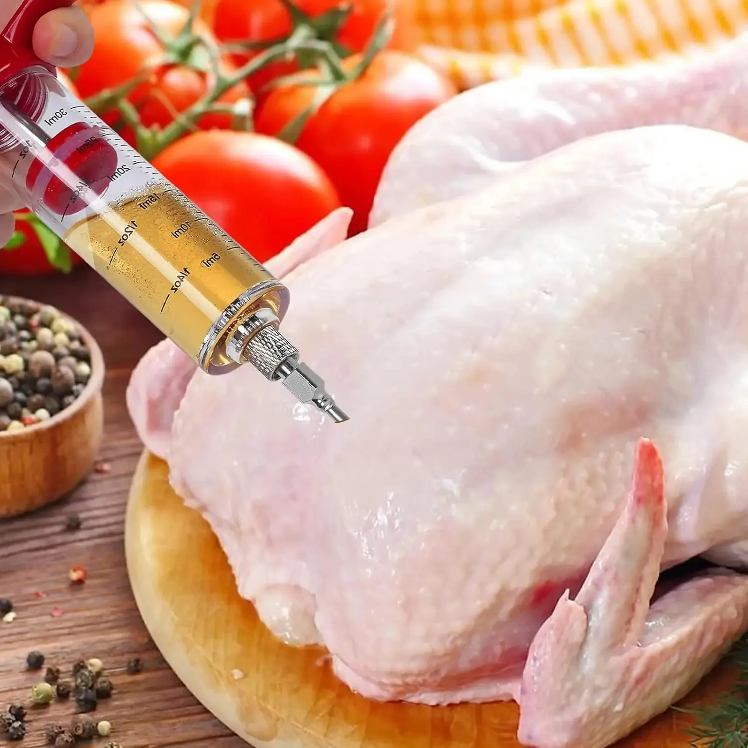 Turkey Baster for Cooking & Kitchen Meat Injector Syringe for Hot Liquid Food Grade Baster Thanksgiving Christmas Essential Tool