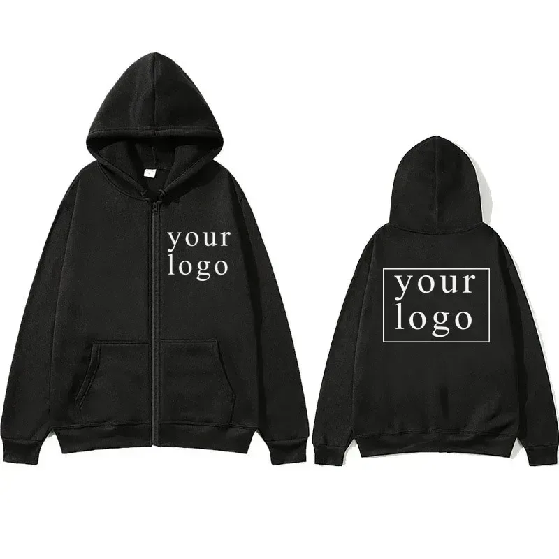 Lelaki Wanita Baharu DIY Zip kardigan hoodie 2025 Fesyen Baharu Rekaan Sendiri Logo Jenama/Gambar Tersuai Diperibadikan Di Mana-mana — image 1