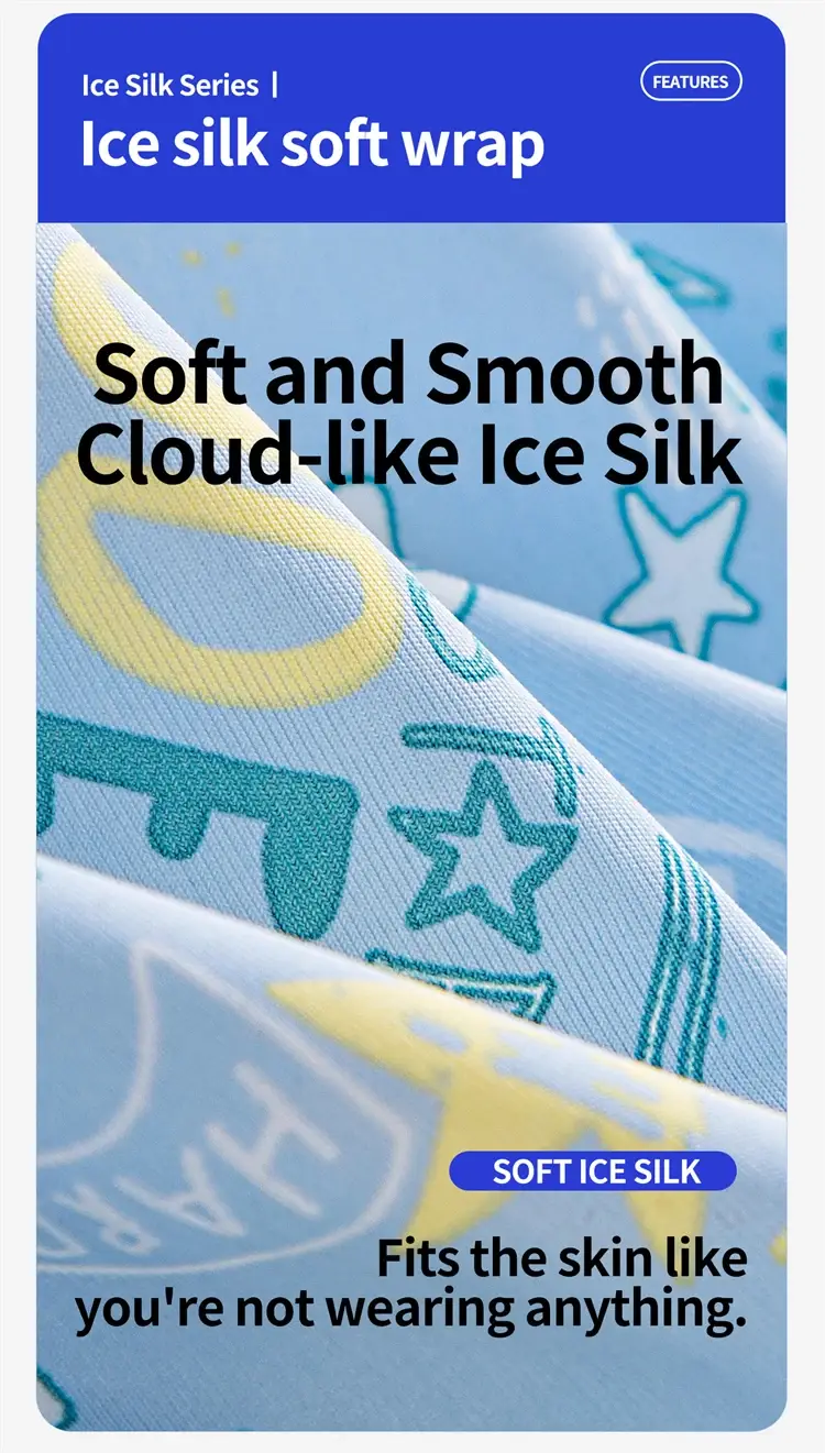 MiiOW 4Pcs Ice Silk Men Boxers 10A Antibacterial Crotch Man Panties Underpants Breathable Cartoon Print Men's Underwear Trunks — image 2