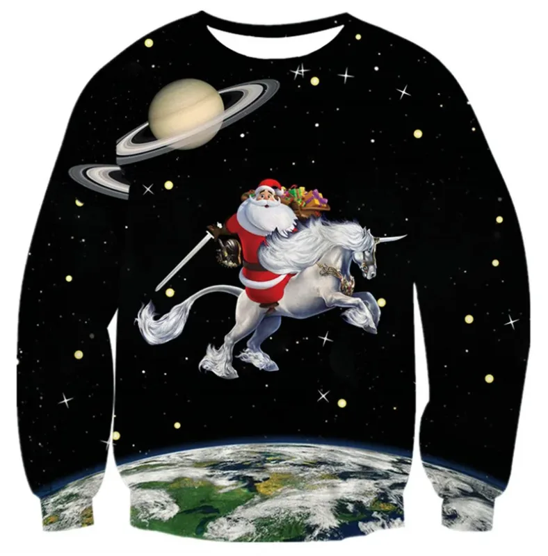 Ugly Christmas Sweater For Men Women Funny Novelty Xmas Sweatshirt 3d Printed Cartoon Animal Long Sleeve Pullover Hoodies Tops — image 20