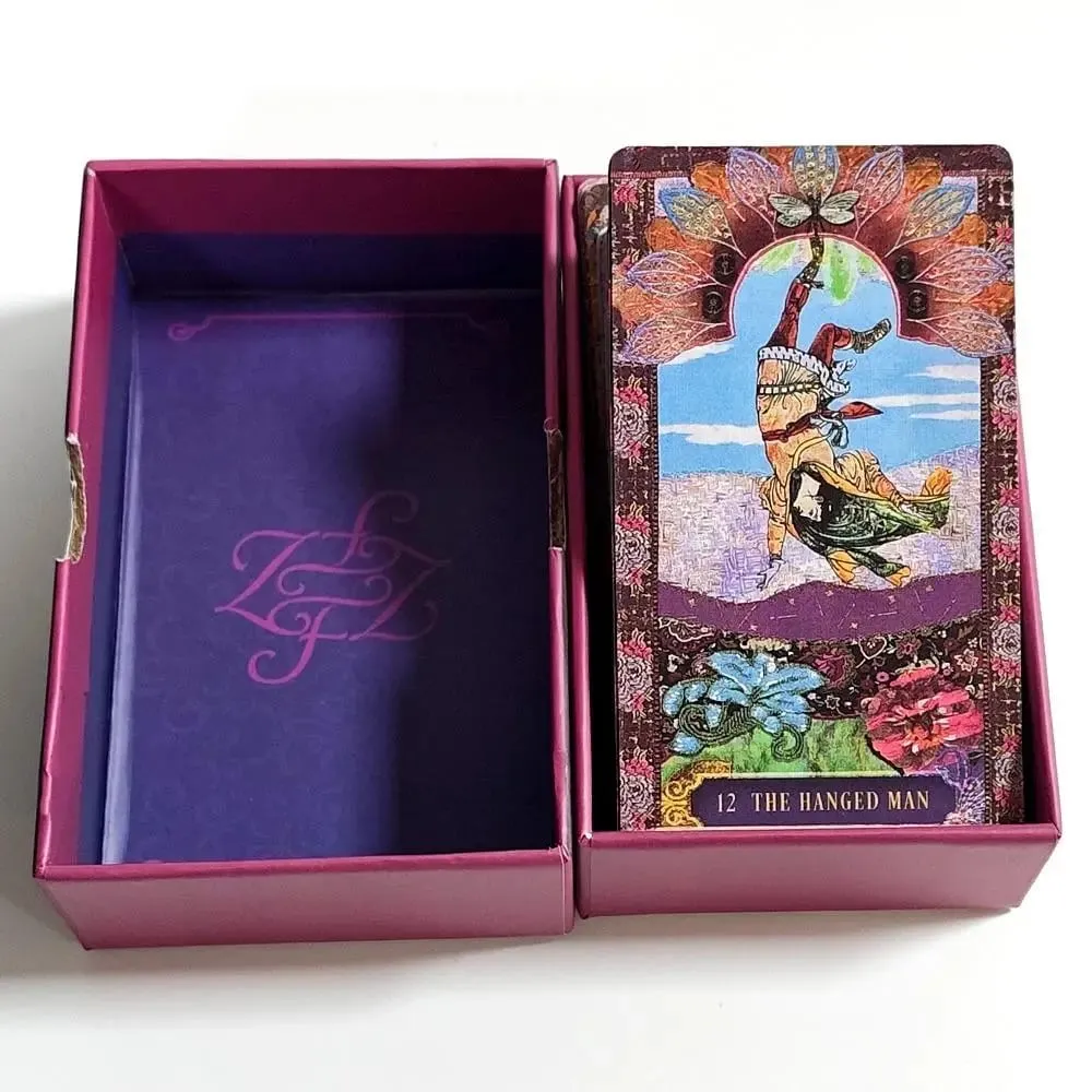 Double-embossed The Zerner-Farber Tarot Deck 78 Pcs Collage Art Tarot Cards 10.5*6cm Spiritual Divination Tool in Rigid Box — image 8