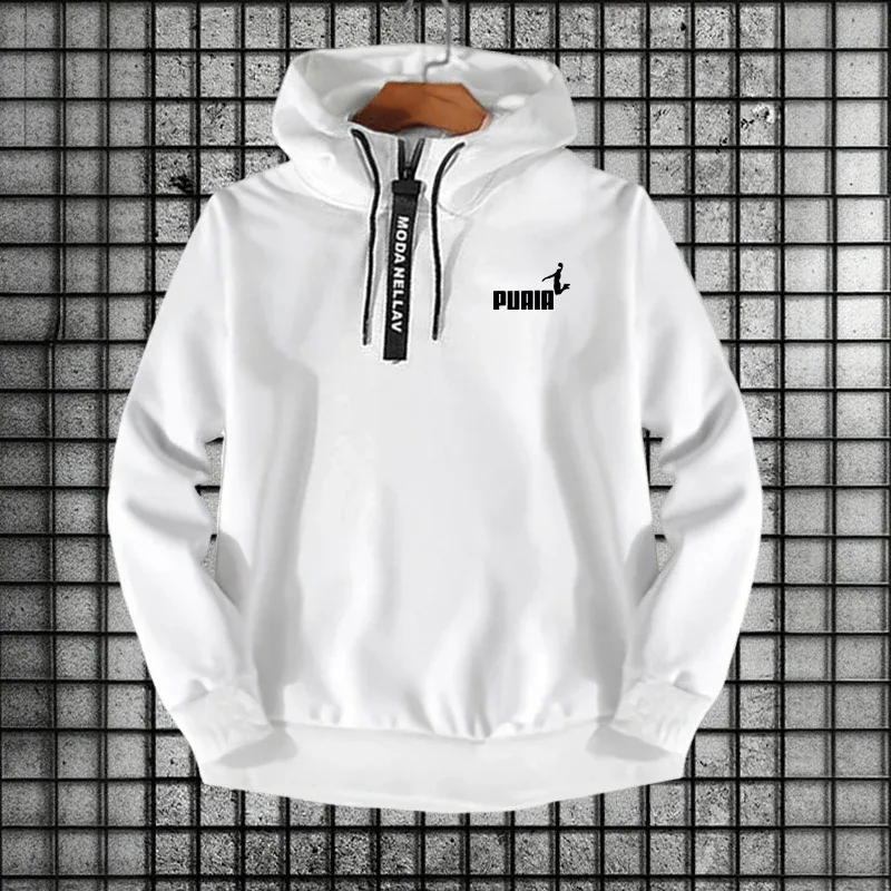2026 Autumn Winter Daily Casual Sports Fashion Hoodie Men Women Hooded Sweatshirt High Quality Half-zip Long Sleeve Pullover — image 4
