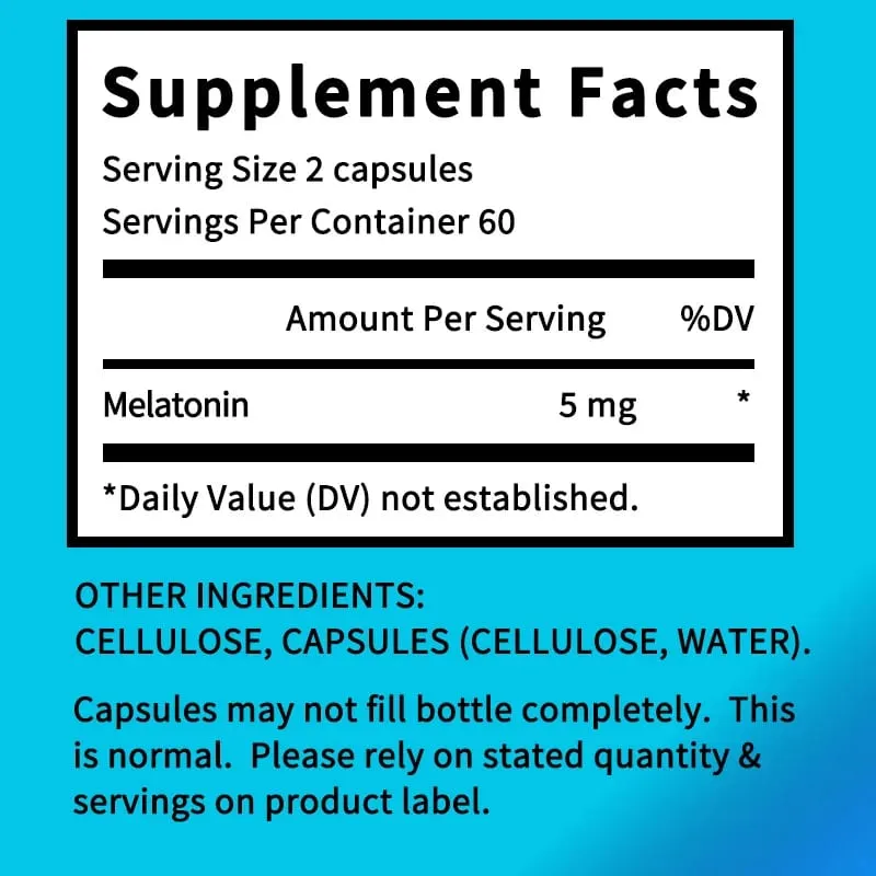 Melatonin-Ergänzungskapseln 5 mg – natürliche Schlafunterstützung, Entspannung und Ruhe, fördert die Schlafqualität — image 6