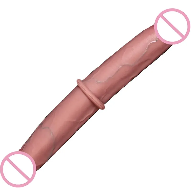 Double Ended Dildo Realistic Double Sided Big Long Thick Dildos with Veins Vaginal Anal Huge Adult Penis Sex Toys for Lesbian