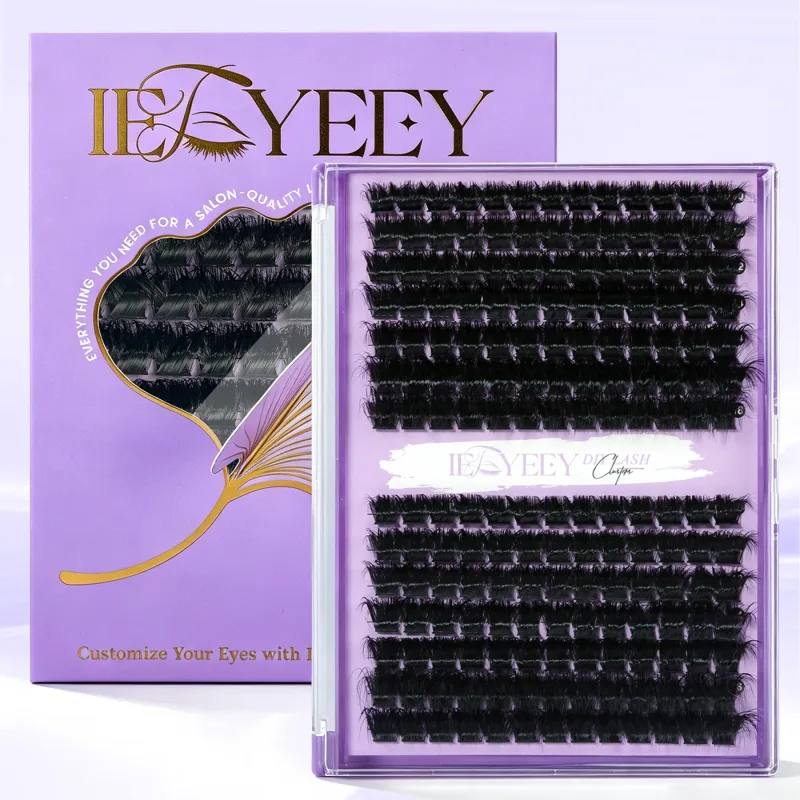 5D Volume Fluffy Lashes Clusters 50D-150D Natural Thick Mink Cluster Lashes 10-18mm Mixed Length DIY Eyelash Extensions — image 8