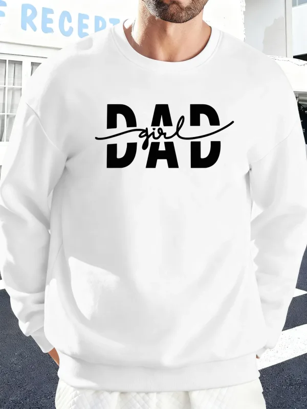 Dad Girl Letter Creativity Printing Pullover Men Autumn Warm Sweatshirts Oversized Fleece Hoodies Soft Casual Streetwear Male — image 12