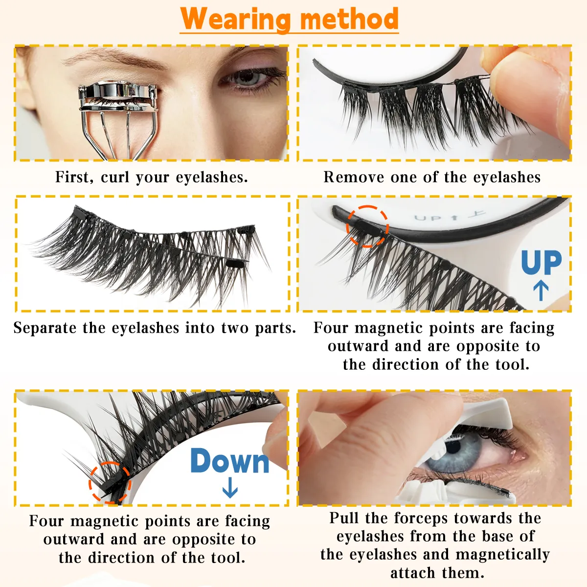 1/3 Pairs Magnetic Eye Lashes Handmade Eyelashes Soft Reusable Magnetic Lashes Natural Look 3D False Lashes Makeup Tweezers Set