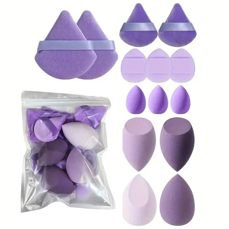 33pcs beauty set makeup kit large and small beauty sponges for flawless makeup application and removal of makeup full set — image 20