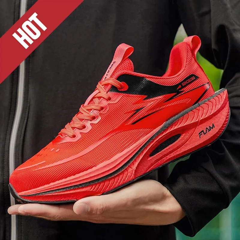 Men Running Shoes Carbon Board Air Cushion Marathon Sports Breathable Lightweight Women's Comfortable Athletic Outdoor Sneakers — image 1
