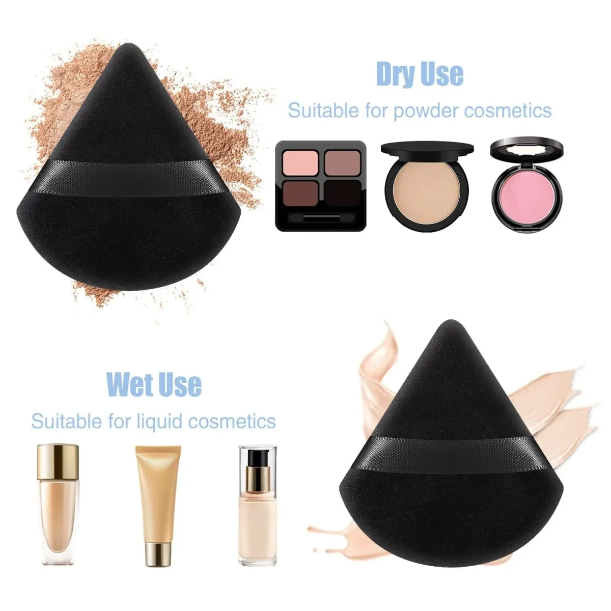 Houba na líčení na obličej s pudrovou labutěnkou Kosmetika z měkké bavlny Pudr na obličej s omyvatelným sametovým nástavcem na make-up — image 3