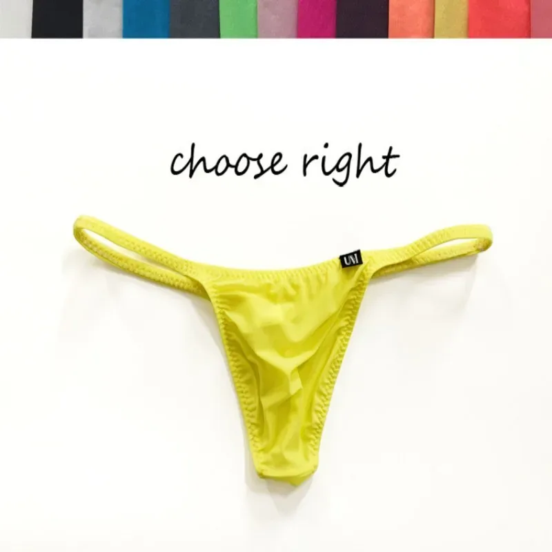 Men's Sexy Low Waist Semi-Transparent Thin Thong Underwear Tight Fitting Bagless G-Strings Hot Summer Choice — image 2