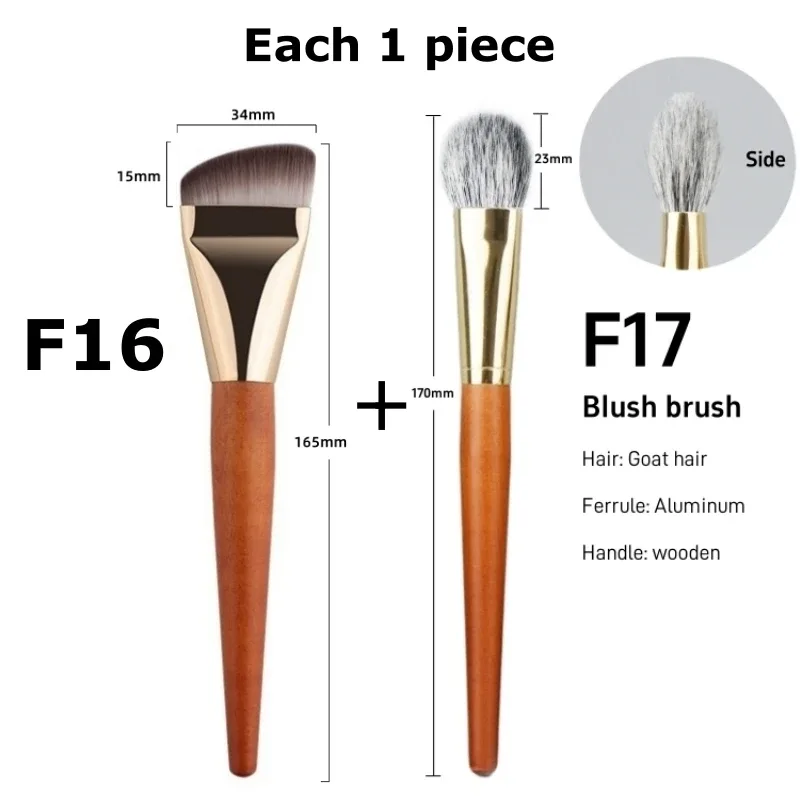 Ultra Thin Foundation Makeup Brushes Flat Top Angled Professional Face Contour Make Up Brush — image 15